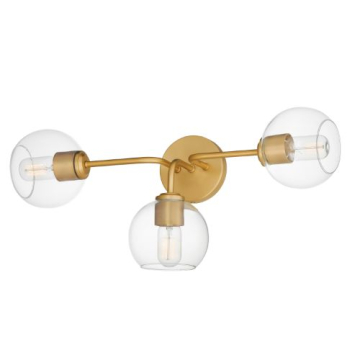Maxim Lighting Knox 3-Light Bath Vanity Light - 120V - Natural Aged Brass