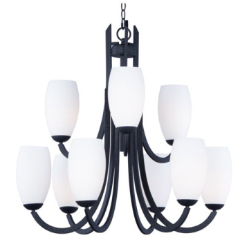 Maxim Lighting Taylor 9-Light Chandelier - 120V - Textured Black