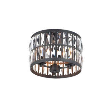 Maxim Lighting Madeline 3-Light Flush Mount - 120V - Black