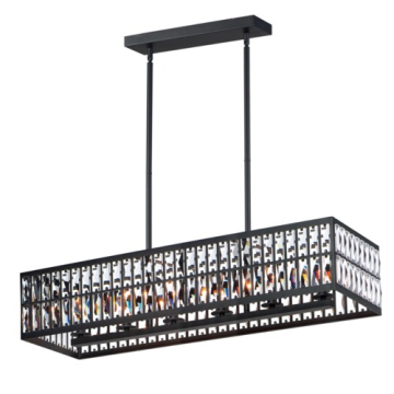 Maxim Lighting Madeline 6-Light Linear Pendant - 120V - Black