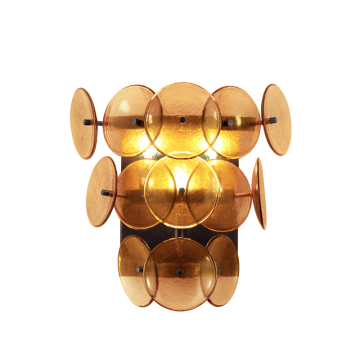 Maxim Lighting Loren Wall Sconce - 120V - Gunmetal - Amber Glass