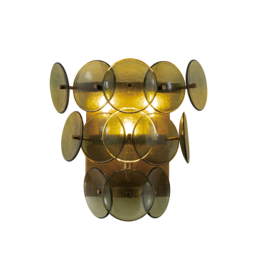 Maxim Lighting Loren Wall Sconce - 120V - Weathered Brass - Green Vintage Glass
