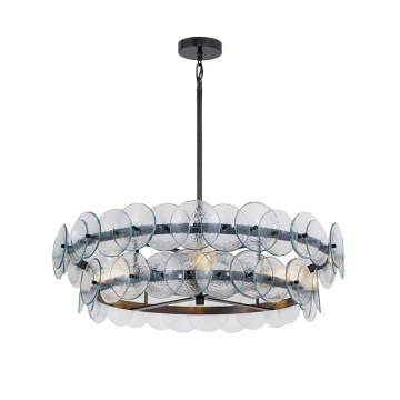 Maxim Lighting Loren 30" Chandelier - 120V - Gunmetal - Clear Glass