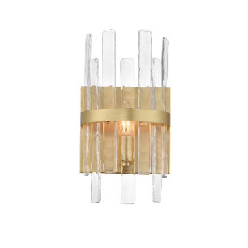 Maxim Lighting Warren 1-Light Wall Sconce - 120V - Gold Leaf - Artisan Glass