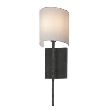 Maxim Lighting Martel 1-Light Wall Sconce - 120V - Blacksmith - White Glass