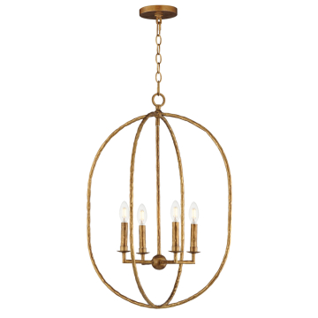 Maxim Lighting Martel 4-Light Pendant - 120V - Etruscan Gold