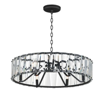Maxim Lighting Odeon 6-Light Chandelier - 120V - Black