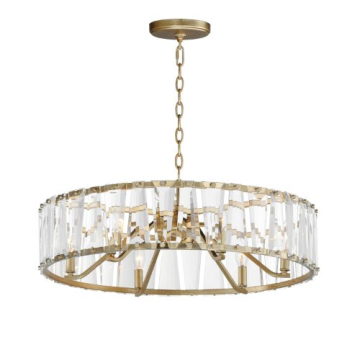 Maxim Lighting Odeon 6-Light Chandelier - 120V - Golden Silver