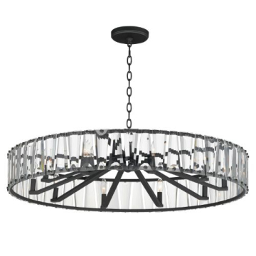 Maxim Lighting Odeon 10-Light Chandelier - 120V - Black
