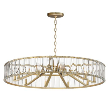 Maxim Lighting Odeon 10-Light Chandelier - 120V - Golden Silver