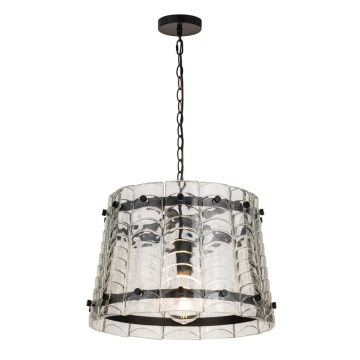Maxim Lighting Ruche Pendant - 120V - Bronze - Clear Glass
