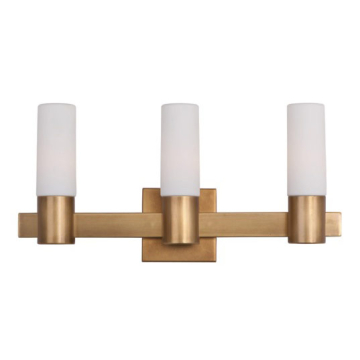 Maxim Lighting Contessa 3-Light Bath Vanity Light - 120V - Natural Aged Brass