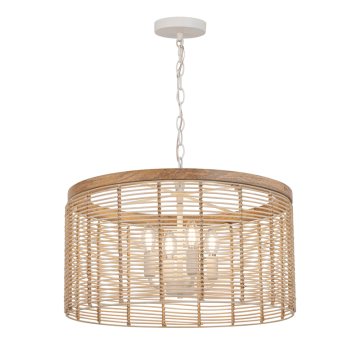 Maxim Lighting Vannerie 4-Light Pendant - 120V - Ecru