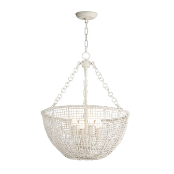 Maxim Lighting Cestino 4-Light Pendant - 120V - Weathered White