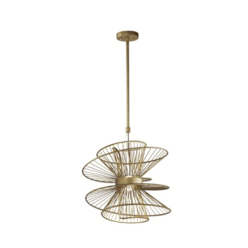 Maxim Lighting Zeta Medium LED Pendant - 3000K - 120V - Natural Aged Brass