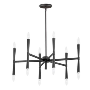 Maxim Lighting Rome 12-Light Chandelier - 120V - Black