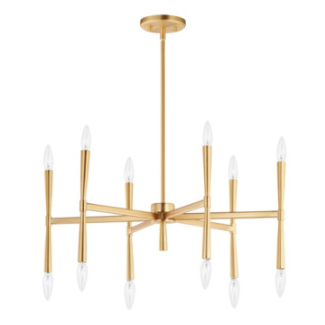 Maxim Lighting Rome 12-Light Chandelier - 120V - Satin Brass