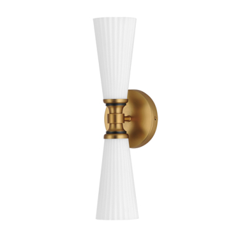 Maxim Lighting Krevat 2-Light Wall Sconce - 120V - Black / Natural Aged Brass