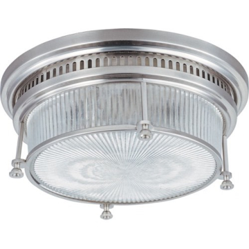 Maxim Lighting Hi-Bay 2-Light Flush Mount - 120V - Satin Nickel