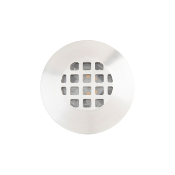 WAC Lighting 2" LED Round Louvered Top Surface Mounted Indicator Light - 50 Lumens - 2.8W - 2700K - 12V - Stainless Steel