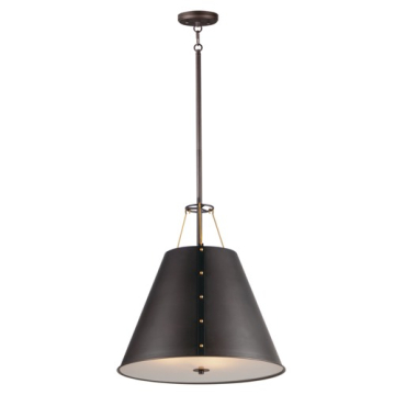 Maxim Lighting Trestle 3-Light Pendant - 120V - Oil Rubbed Bronze / Antique Brass