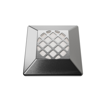 WAC Lighting 2" LED Square Louvered Top Surface Mounted Indicator Light - 40 Lumens - 2.8W - 2700K - 12V - Stainless Steel