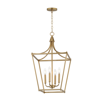 Maxim Lighting Clifton 4-Light Pendant - 120V - Natural Aged Brass