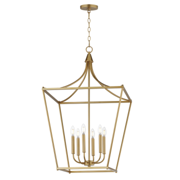 Maxim Lighting Clifton 6-Light Pendant - 120V - Natural Aged Brass
