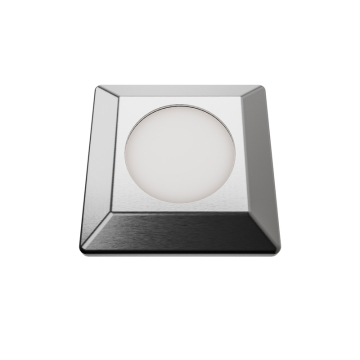 WAC Lighting 2" LED Square Surface Mounted Indicator Light - 120 Lumens - 2.8W - 2700K - 12V - Stainless Steel