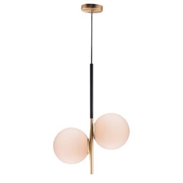 Maxim Lighting Vesper 2-Light Pendant - 120V - Satin Brass / Black