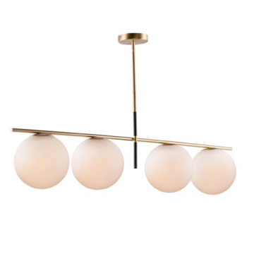 Maxim Lighting Vesper 4-Light Pendant - 120V - Satin Brass / Black