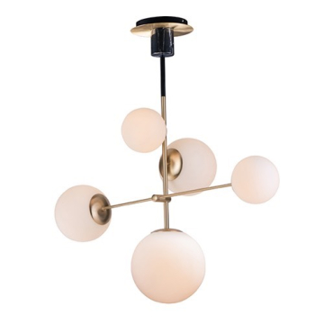 Maxim Lighting Vesper 5-Light Pendant - 120V - Satin Brass / Black