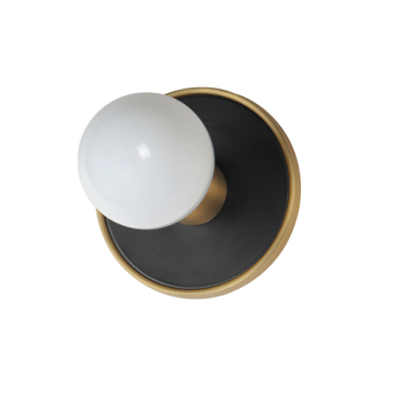 Maxim Lighting Hollywood 1-Light Sconce w/ LED Bulb - 120V - Black / Natural Aged Brass