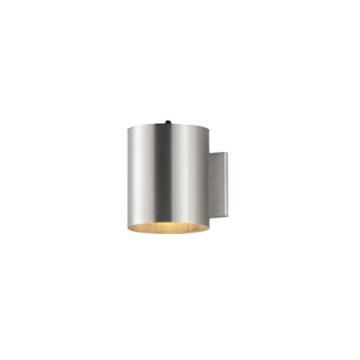 Maxim Lighting Outpost 1-Light 6" x 7" Outdoor Wall Sconce - Photocell - 120V - Brushed Aluminum