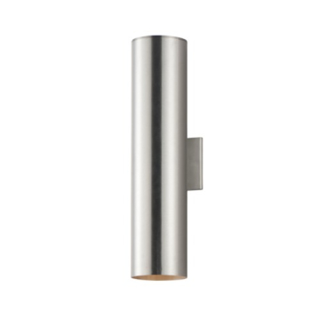 Maxim Lighting Outpost 2-Light 6" x 22" Outdoor Wall Sconce - 120V - Brushed Aluminum