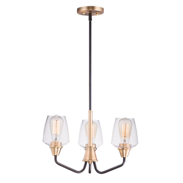 Maxim Lighting Goblet 3-Light Chandelier - 120V - Bronze / Antique Brass