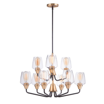 Maxim Lighting Goblet 9-Light Chandelier - 120V - Bronze / Antique Brass