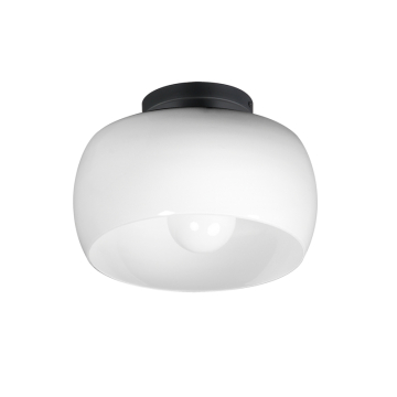 Maxim Lighting Glazed Flush Mount - 120V - White / Black