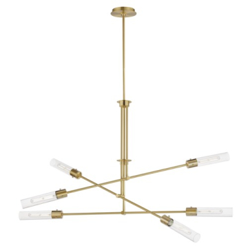 Maxim Lighting Equilibrium 6-Light Pendant - 120V - Natural Aged Brass