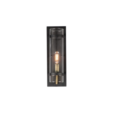 Maxim Lighting Capitol 1-Light Wall Sconce - 120V - Black / Antique Brass