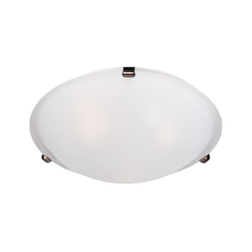 Maxim Lighting Malaga 13" 2-Light Flush Mount - Frosted Glass Shade - 120V - Oil Rubbed Bronze