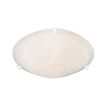 Maxim Lighting Malaga 13" 2-Light Flush Mount - Marble Glass Shade - 120V - White