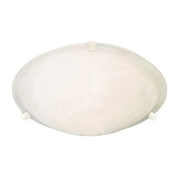 Maxim Lighting Malaga 16" 3-Light Flush Mount - Marble Glass Shade - 120V - White