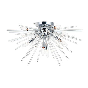 Maxim Lighting Polaris 8-Light Flush Mount - 120V - Polished Chrome
