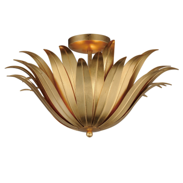 Maxim Lighting Firenze 3-Light Semi-Flush / Pendant Convertible - 120V - Gold Leaf