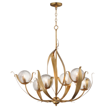 Maxim Lighting Firenze 6-Light Chandelier - 120V - Gold Leaf