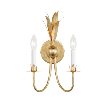 Maxim Lighting Paloma 2-Light Sconce - 120V - Gold Leaf