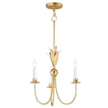 Maxim Lighting Paloma 3-Light Chandelier - 120V - Gold Leaf