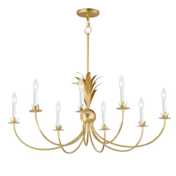 Maxim Lighting Paloma 8-Light Chandelier - 120V - Gold Leaf