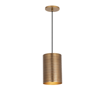 Maxim Lighting Shaka 1-Light Mini Pendant - 120V - Weathered Brass